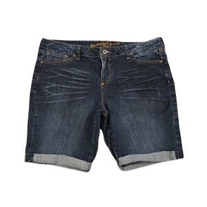 [Arizona Jeans] Mid Rise Bermuda Cuffed Jean Shorts - Size 13